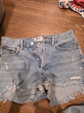Agolde High-Rise Light Blue Distressed Women's Jeans